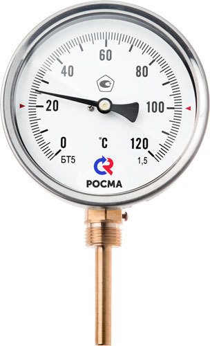 БТ-32.211 термометр радиальный, −30…70; −40…60; 0…100 / 120 / 160 / 200 / 350С