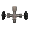 КЗИТ-40Н- форма А (стяжная муфта) - клапан трехходовой игольчатый