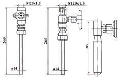 Отборное устройство для манометра, бобышка для термометра, зк4-1-1-95, закладная конструкция для термометра зк4-1-1-95, зк4-1-6-95