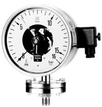 Манометры промышленные с горизонтальной пластинчатой пружиной