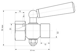 Кран трехходовой 11б18бк / Pmax 1,6МПа / tmax 150С | КИП Системы Кран шаровый трехходовой натяжной муфтовый для манометра купить в Ярославле.