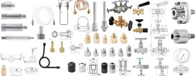 Краны для манометров, клапаны игольчатые для манометров, клапанные блоки БКН, бобышки приварные, переходники для манометров, клапаны КЗИС, клапаны КЗИМ, клапаны КЗИТ, гильзы защитные для термометров, капиллярные линии, мембранные разделители малогабаритные, разделители мембранные сварные РМФЗ-С, мембранные разделители разборные РМФЗ-С,  мембранные разделители для пищевых продуктов, отводы охладители, трубки Перкинса.